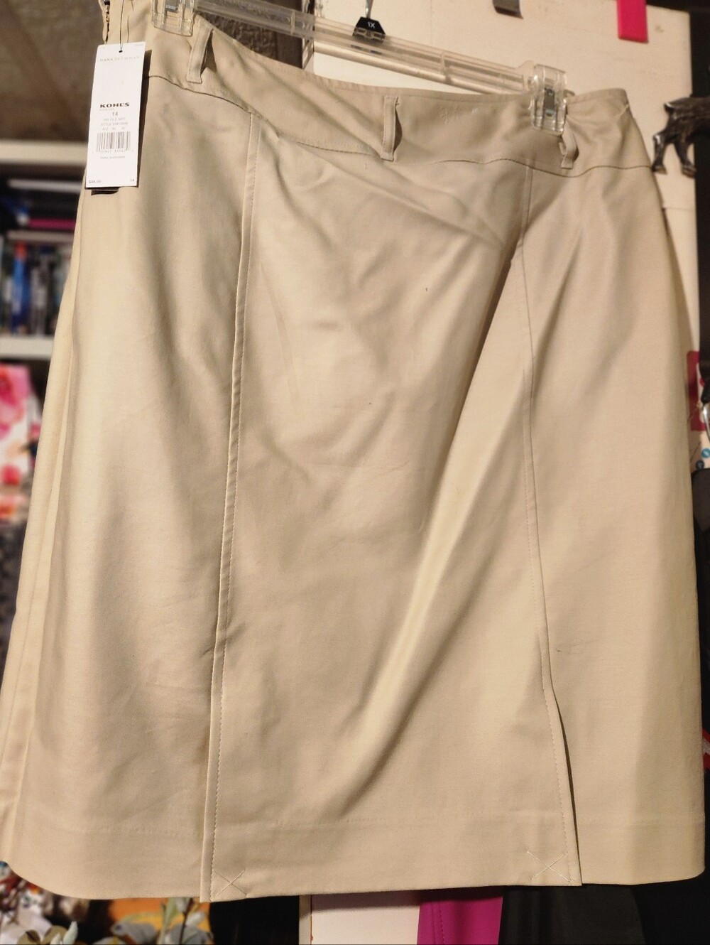 Dana Buchman Beige A-Line Skirt size 14 NWT